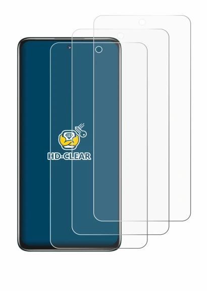 Immagine del dispositivo Huawei Nova Y73 con un'ampia varietà di protezioni per lo schermo.