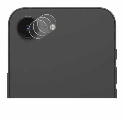 Immagine del dispositivo Apple iPhone 17e (SOLO Fotocamera) con un'ampia varietà di protezioni per lo schermo.