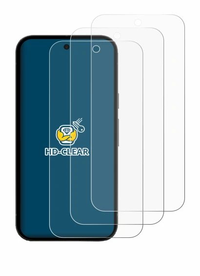 Immagine del dispositivo Google Pixel 10a (case-friendly) con un'ampia varietà di protezioni per lo schermo.