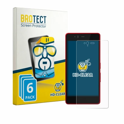 Parte frontale di una confezione del prodotto con il logo del marchio BROTECT. Accanto è raffigurato il dispositivo Fujitsu Ar