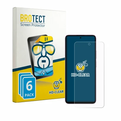 Parte frontale di una confezione del prodotto con il logo del marchio BROTECT. Accanto è raffigurato il dispositivo HMD Crest