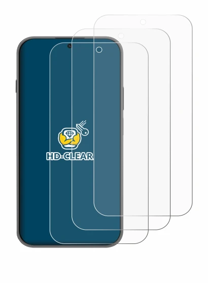 Immagine del dispositivo Huawei Nova 15 Max con un'ampia varietà di protezioni per lo schermo.