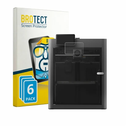 Parte frontale di una confezione del prodotto con il logo del marchio BROTECT. Accanto è raffigurato il dispositivo Bambu Lab