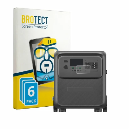 Parte frontale di una confezione del prodotto con il logo del marchio BROTECT. Accanto è raffigurato il dispositivo Bluetti El