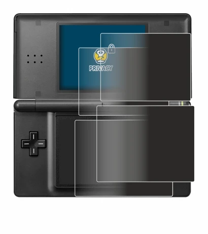 Immagine del dispositivo Nintendo DS LITE con un'ampia varietà di protezioni per lo schermo.