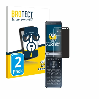Parte frontale di una confezione del prodotto con il logo del marchio BROTECT. Accanto è raffigurato il dispositivo Samsung Ga