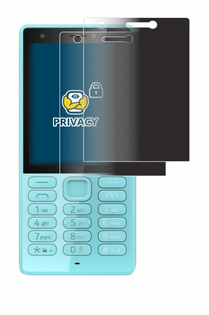 Immagine del dispositivo Nokia 216 con un'ampia varietà di protezioni per lo schermo.