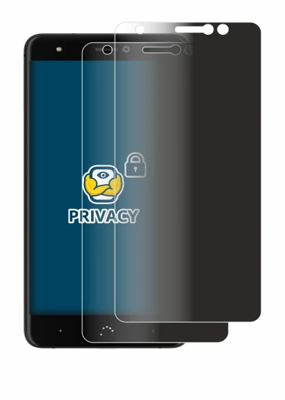 Immagine del dispositivo BQ Aquaris X con un'ampia varietà di protezioni per lo schermo.