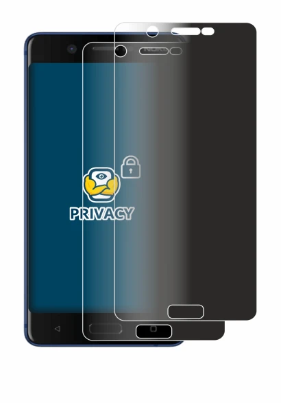 Immagine del dispositivo Nokia 5 con un'ampia varietà di protezioni per lo schermo.