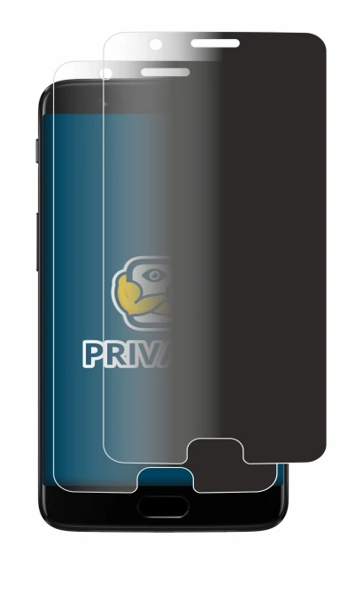 Immagine del dispositivo OnePlus 5 con un'ampia varietà di protezioni per lo schermo.