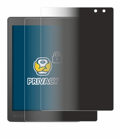 Immagine del dispositivo Kobo Aura One con un'ampia varietà di protezioni per lo schermo.