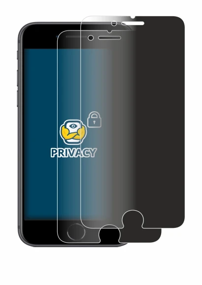 Immagine del dispositivo Apple iPhone 8 con un'ampia varietà di protezioni per lo schermo.