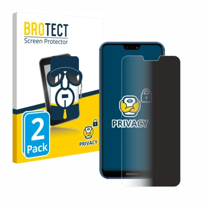 Parte frontale di una confezione del prodotto con il logo del marchio BROTECT. Accanto è raffigurato il dispositivo Huawei Nov