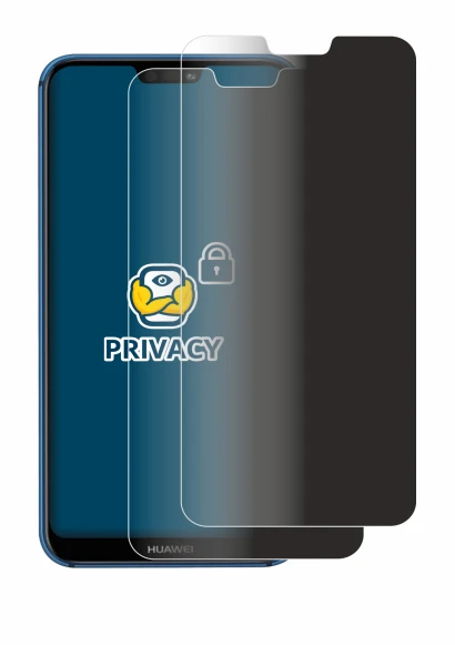 Immagine del dispositivo Huawei Nova 3e con un'ampia varietà di protezioni per lo schermo.