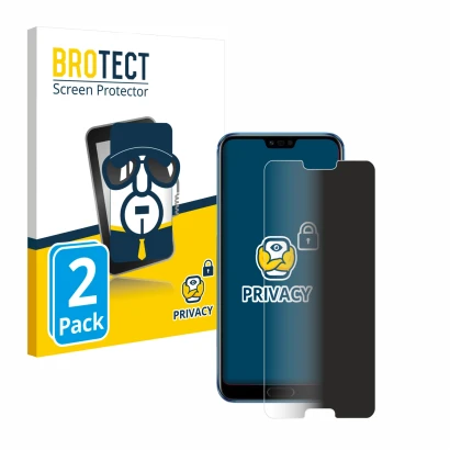 Parte frontale di una confezione del prodotto con il logo del marchio BROTECT. Accanto è raffigurato il dispositivo Honor 10 c