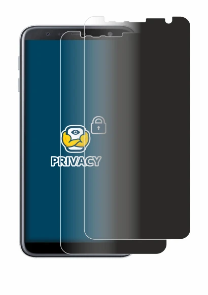 Immagine del dispositivo Samsung Galaxy J6 Plus con un'ampia varietà di protezioni per lo schermo.