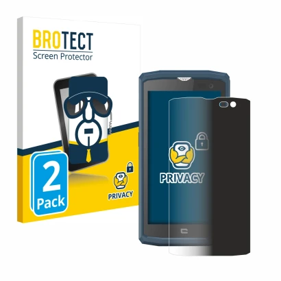Parte frontale di una confezione del prodotto con il logo del marchio BROTECT. Accanto è raffigurato il dispositivo Crosscall 