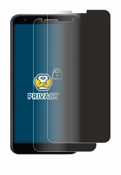 Immagine del dispositivo Google Pixel 3a XL con un'ampia varietà di protezioni per lo schermo.
