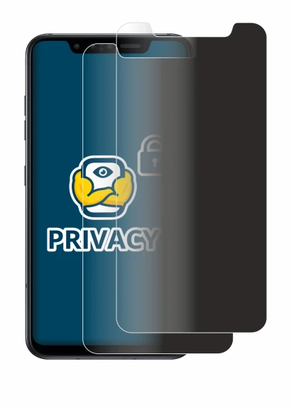 Immagine del dispositivo LG G8s ThinQ con un'ampia varietà di protezioni per lo schermo.