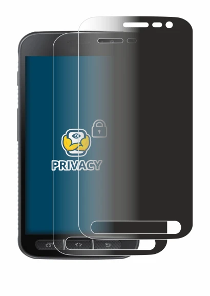 Immagine del dispositivo Samsung Galaxy XCover 4s con un'ampia varietà di protezioni per lo schermo.