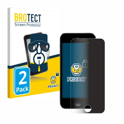 Parte frontale di una confezione del prodotto con il logo del marchio BROTECT. Accanto è raffigurato il dispositivo Apple iPod