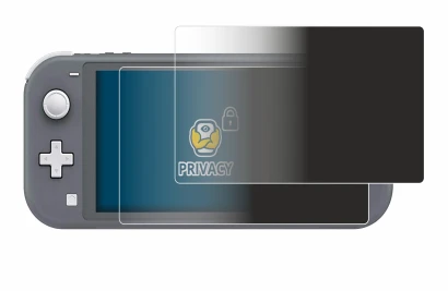 Immagine del dispositivo Nintendo Switch Lite con un'ampia varietà di protezioni per lo schermo.