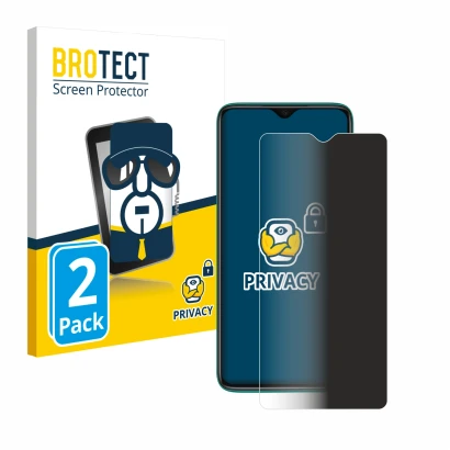 Parte frontale di una confezione del prodotto con il logo del marchio BROTECT. Accanto è raffigurato il dispositivo Xiaomi Red