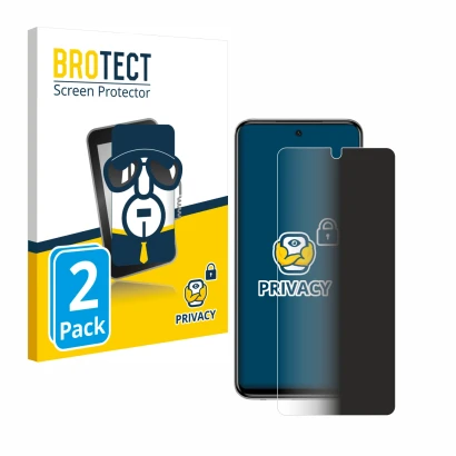 Parte frontale di una confezione del prodotto con il logo del marchio BROTECT. Accanto è raffigurato il dispositivo Xiaomi Red