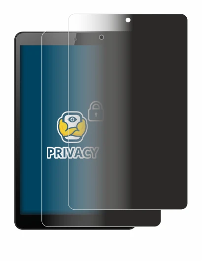 Immagine del dispositivo Huawei MediaPad M5 Lite 8" con un'ampia varietà di protezioni per lo schermo.