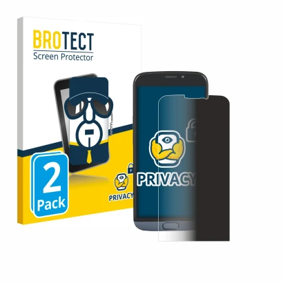 Parte frontale di una confezione del prodotto con il logo del marchio BROTECT. Accanto è raffigurato il dispositivo Doro 8050