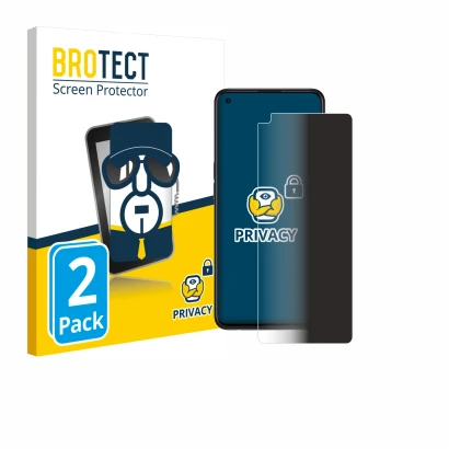 Parte frontale di una confezione del prodotto con il logo del marchio BROTECT. Accanto è raffigurato il dispositivo Oppo Find 