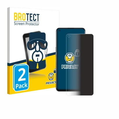 Parte frontale di una confezione del prodotto con il logo del marchio BROTECT. Accanto è raffigurato il dispositivo realme GT