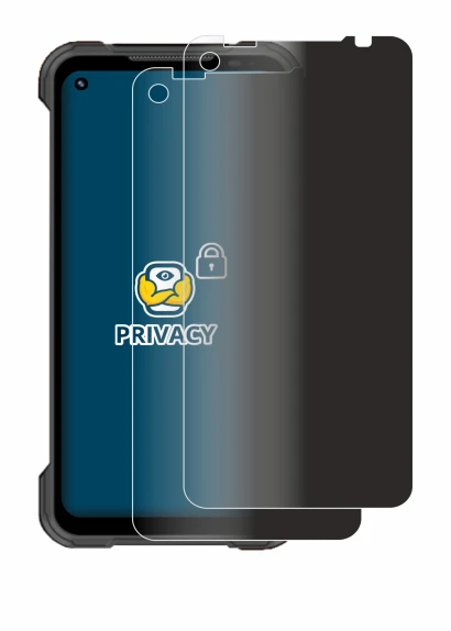 Immagine del dispositivo Doogee S97 Pro con un'ampia varietà di protezioni per lo schermo.
