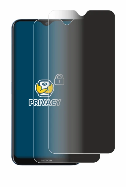 Immagine del dispositivo Nokia G50 con un'ampia varietà di protezioni per lo schermo.