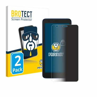 Parte frontale di una confezione del prodotto con il logo del marchio BROTECT. Accanto è raffigurato il dispositivo ZTE Blade
