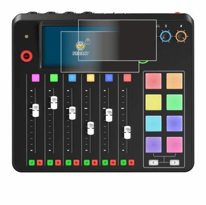 Immagine del dispositivo Rode Rodecaster Pro II con un'ampia varietà di protezioni per lo schermo.