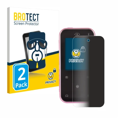Parte frontale di una confezione del prodotto con il logo del marchio BROTECT. Accanto è raffigurato il dispositivo Vtech Kidi