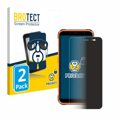Parte frontale di una confezione del prodotto con il logo del marchio BROTECT. Accanto è raffigurato il dispositivo Ulefone Po