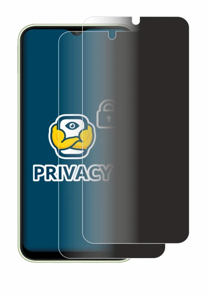 Immagine del dispositivo Samsung Galaxy A14 5G con un'ampia varietà di protezioni per lo schermo.