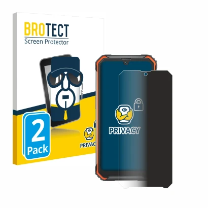 Parte frontale di una confezione del prodotto con il logo del marchio BROTECT. Accanto è raffigurato il dispositivo Blackview