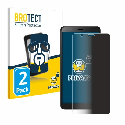 Parte frontale di una confezione del prodotto con il logo del marchio BROTECT. Accanto è raffigurato il dispositivo ZTE Blade