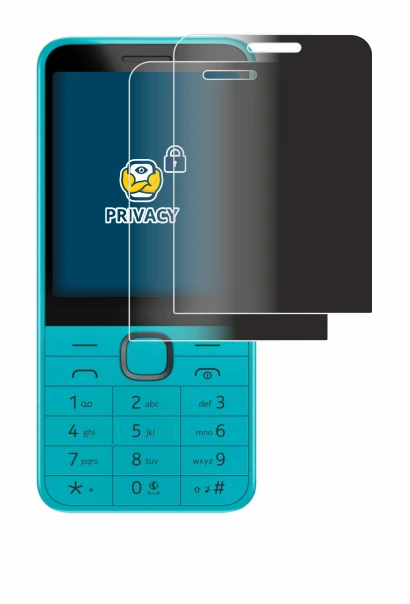 Immagine del dispositivo Nokia 235 4G (2024) con un'ampia varietà di protezioni per lo schermo.