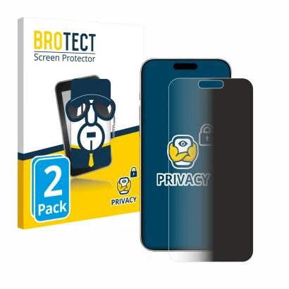 Parte frontale di una confezione del prodotto con il logo del marchio BROTECT. Accanto è raffigurato il dispositivo Apple iPho