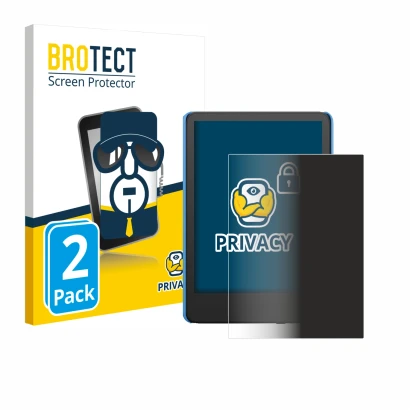 Parte frontale di una confezione del prodotto con il logo del marchio BROTECT. Accanto è raffigurato il dispositivo Amazon Kin