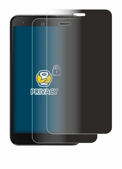 Immagine del dispositivo ZTE Blade A35 lite con un'ampia varietà di protezioni per lo schermo.