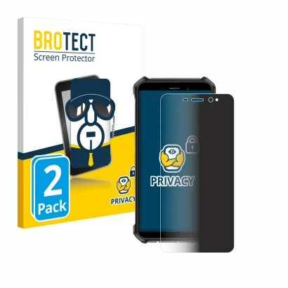 Parte frontale di una confezione del prodotto con il logo del marchio BROTECT. Accanto è raffigurato il dispositivo Ulefone Ar