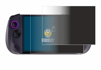 Immagine del dispositivo Lenovo Legion Go S con un'ampia varietà di protezioni per lo schermo.