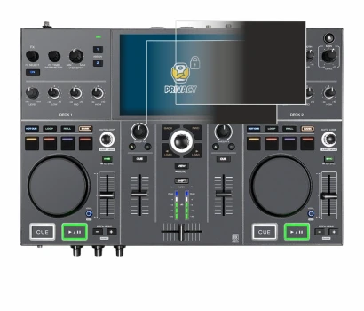 Immagine del dispositivo Denon DJ Prime Go+ con un'ampia varietà di protezioni per lo schermo.