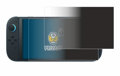 Immagine del dispositivo Nintendo Switch 2 con un'ampia varietà di protezioni per lo schermo.