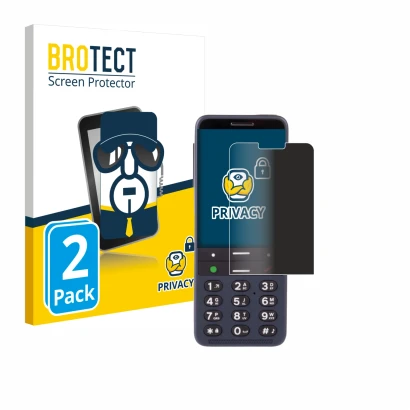 Parte frontale di una confezione del prodotto con il logo del marchio BROTECT. Accanto è raffigurato il dispositivo BlindShell